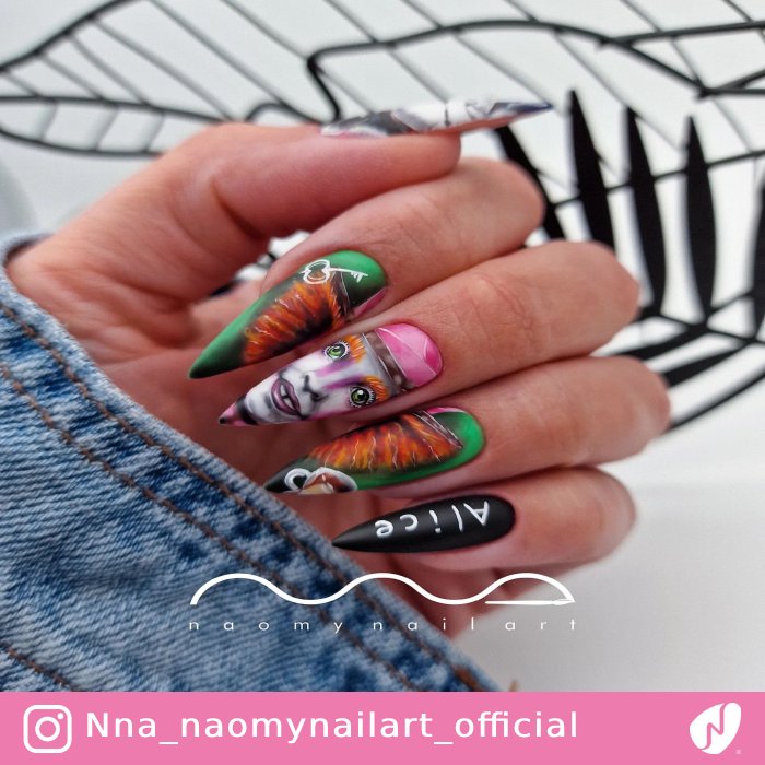 Alice in Wonderland Mad Hatter Nail Art